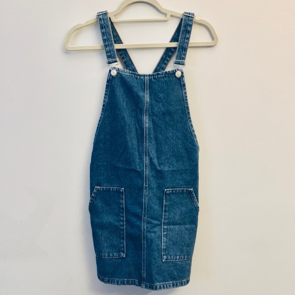 Topshop | Denim Overall Dress (Medium Wash)